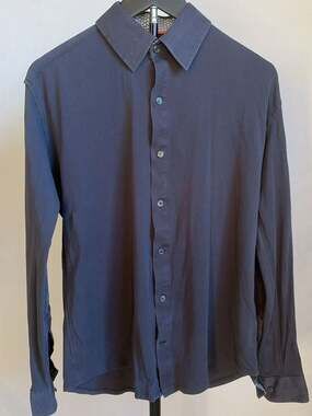Levinas Tech Stretch 100% Cotton Tailored Fit Long Sleeve Shirt Size M
